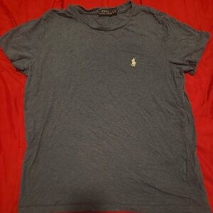 Denim blue polo shirt